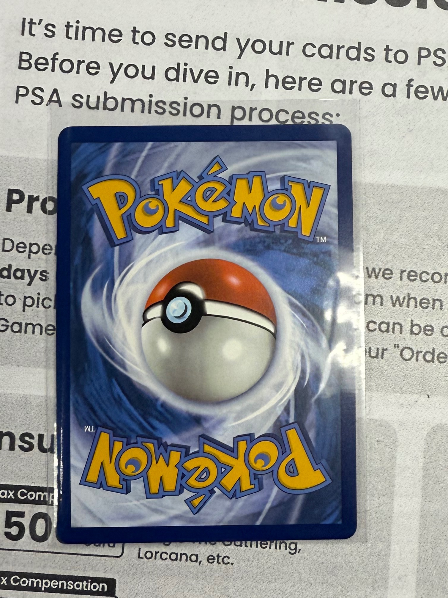 Card back