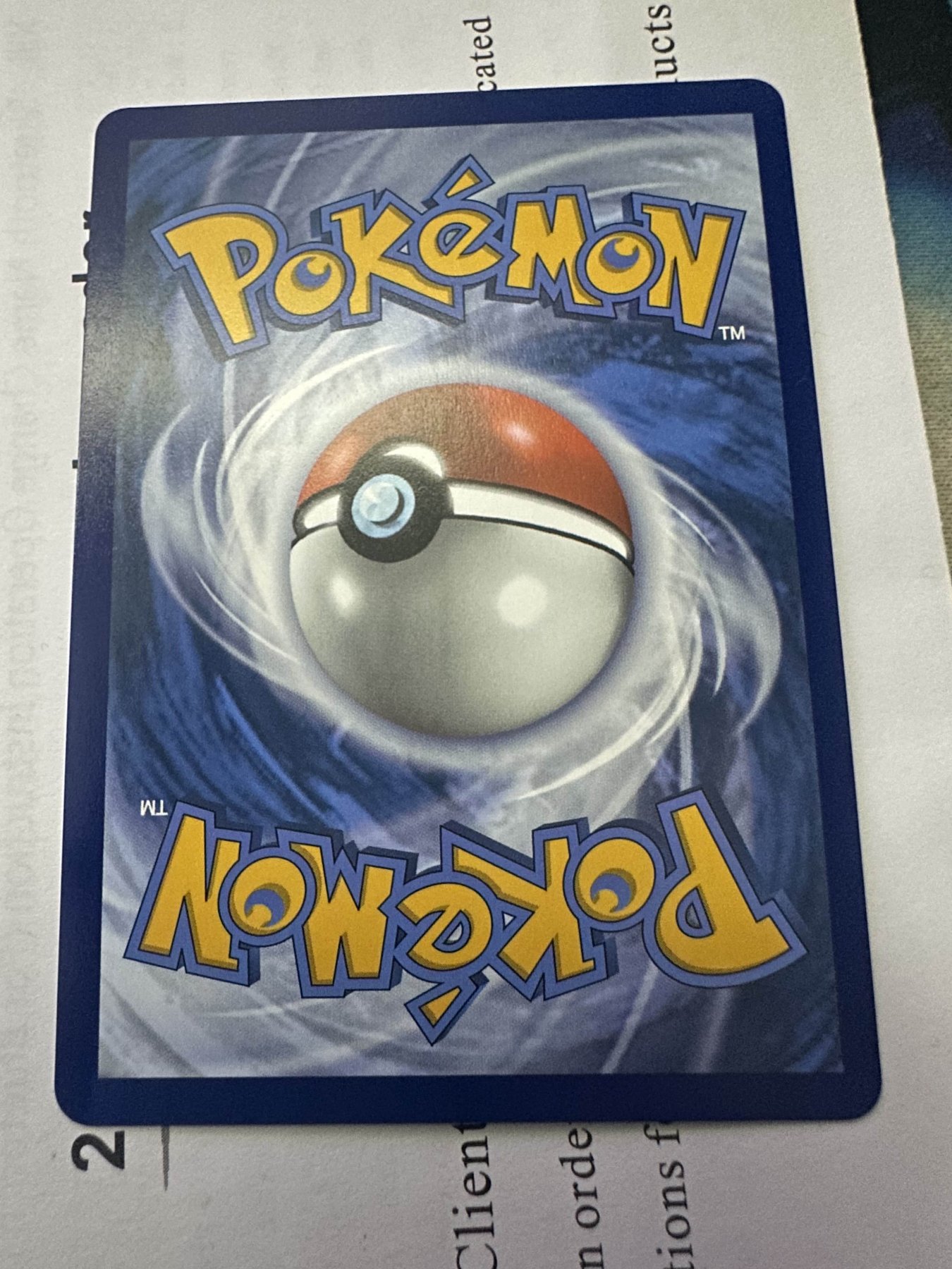Card back