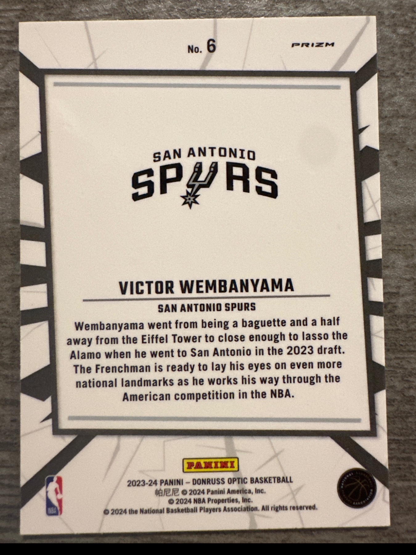 Card back