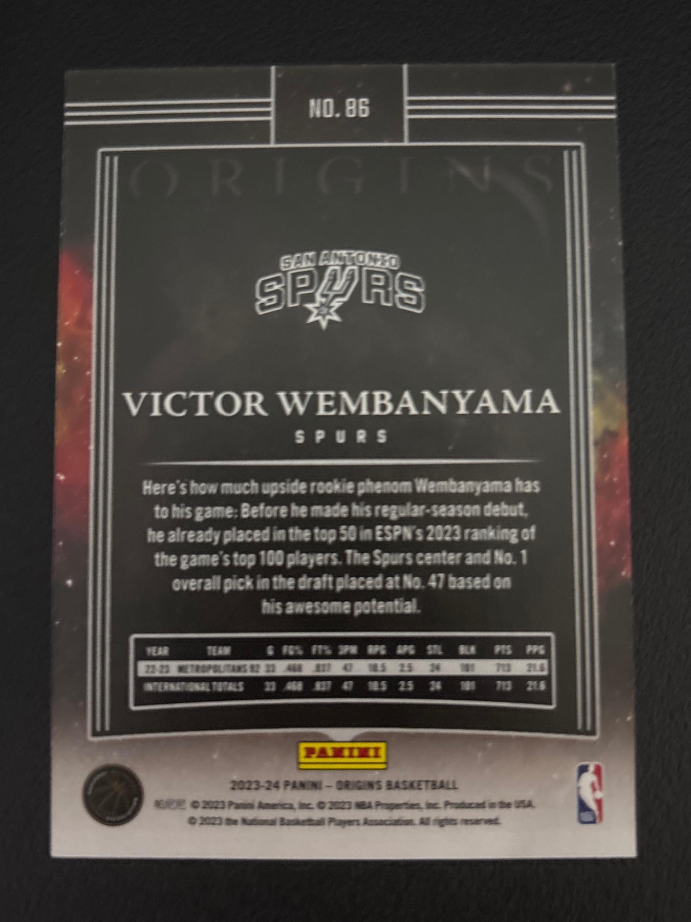 Card back