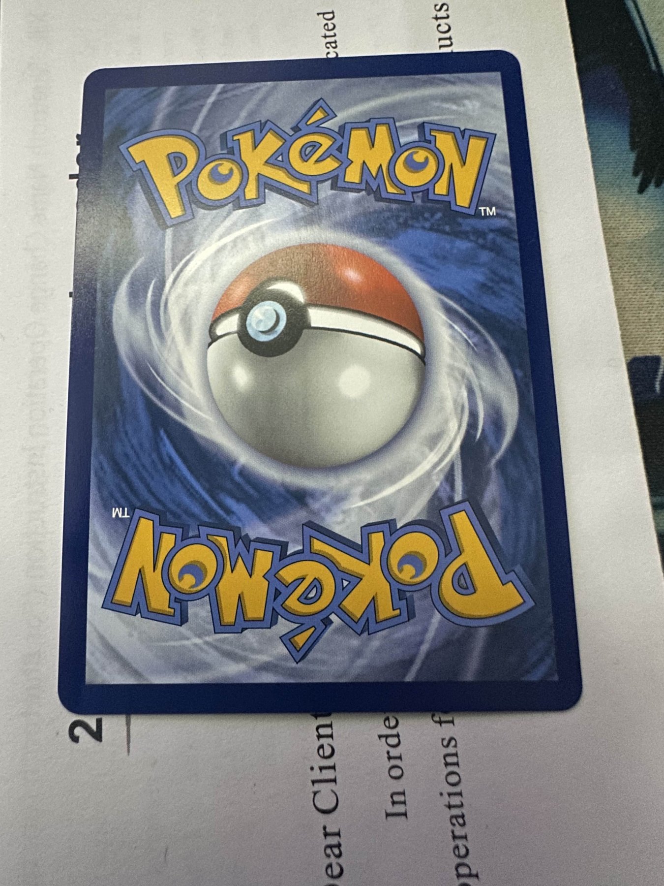 Card back