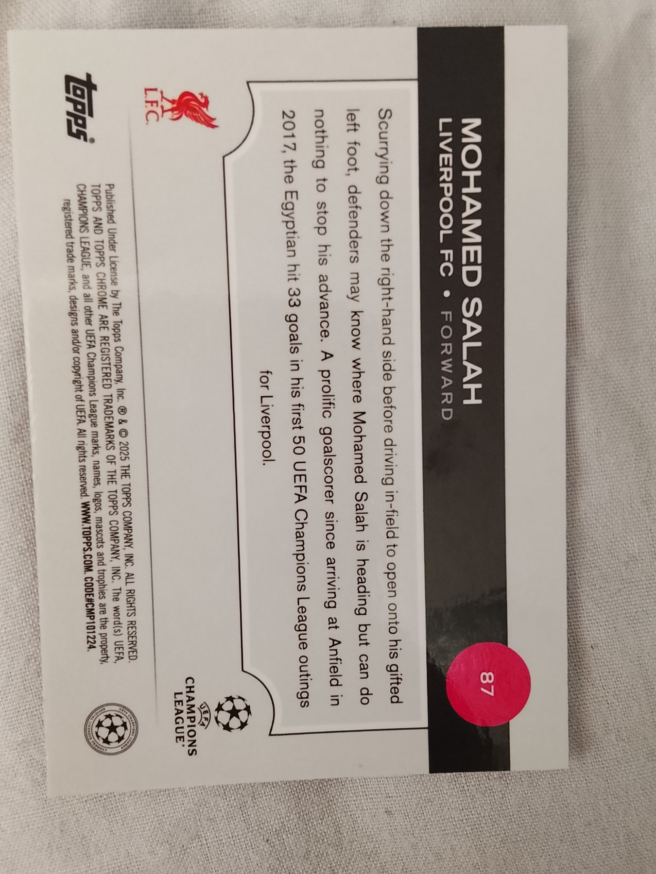 Card back