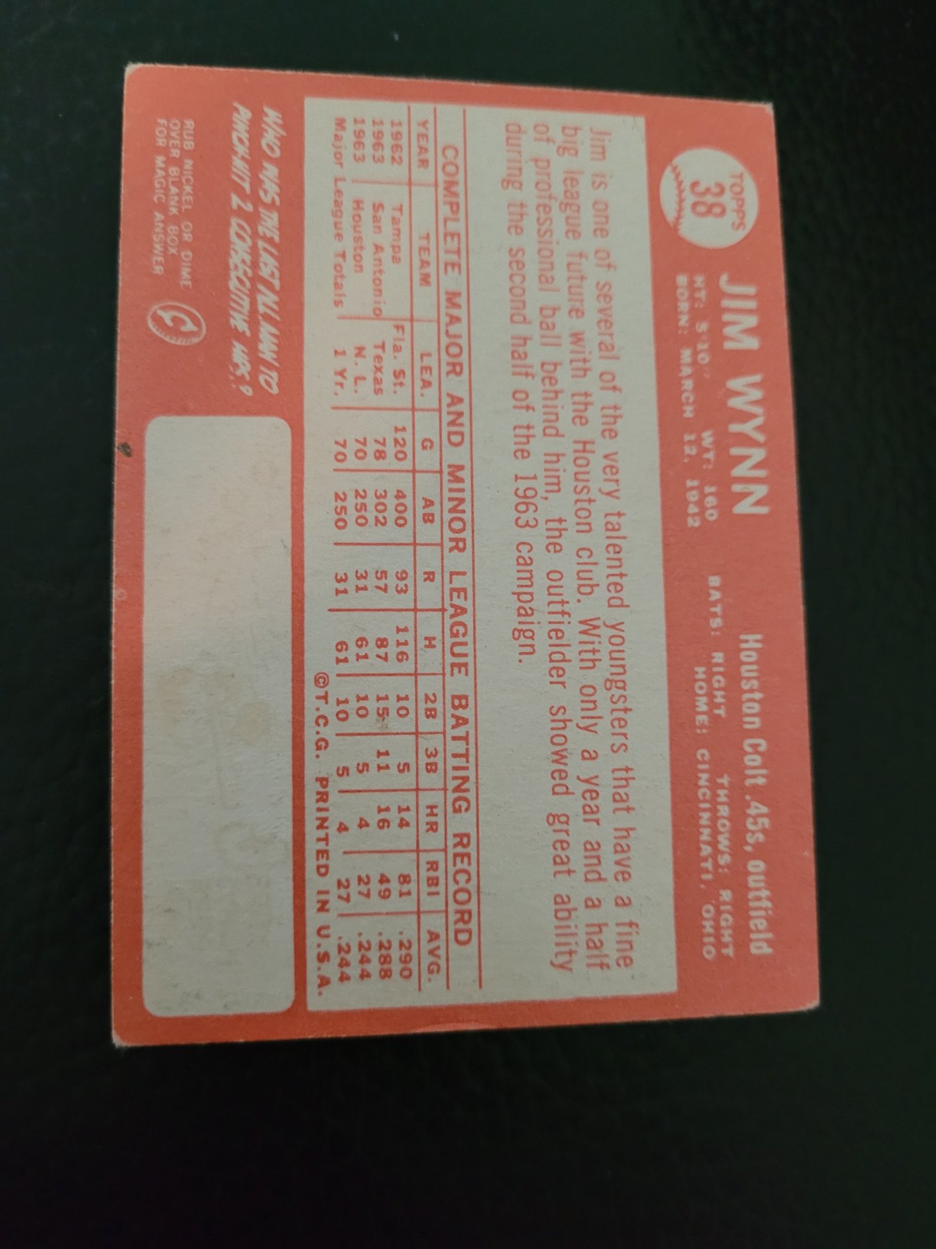 Card back
