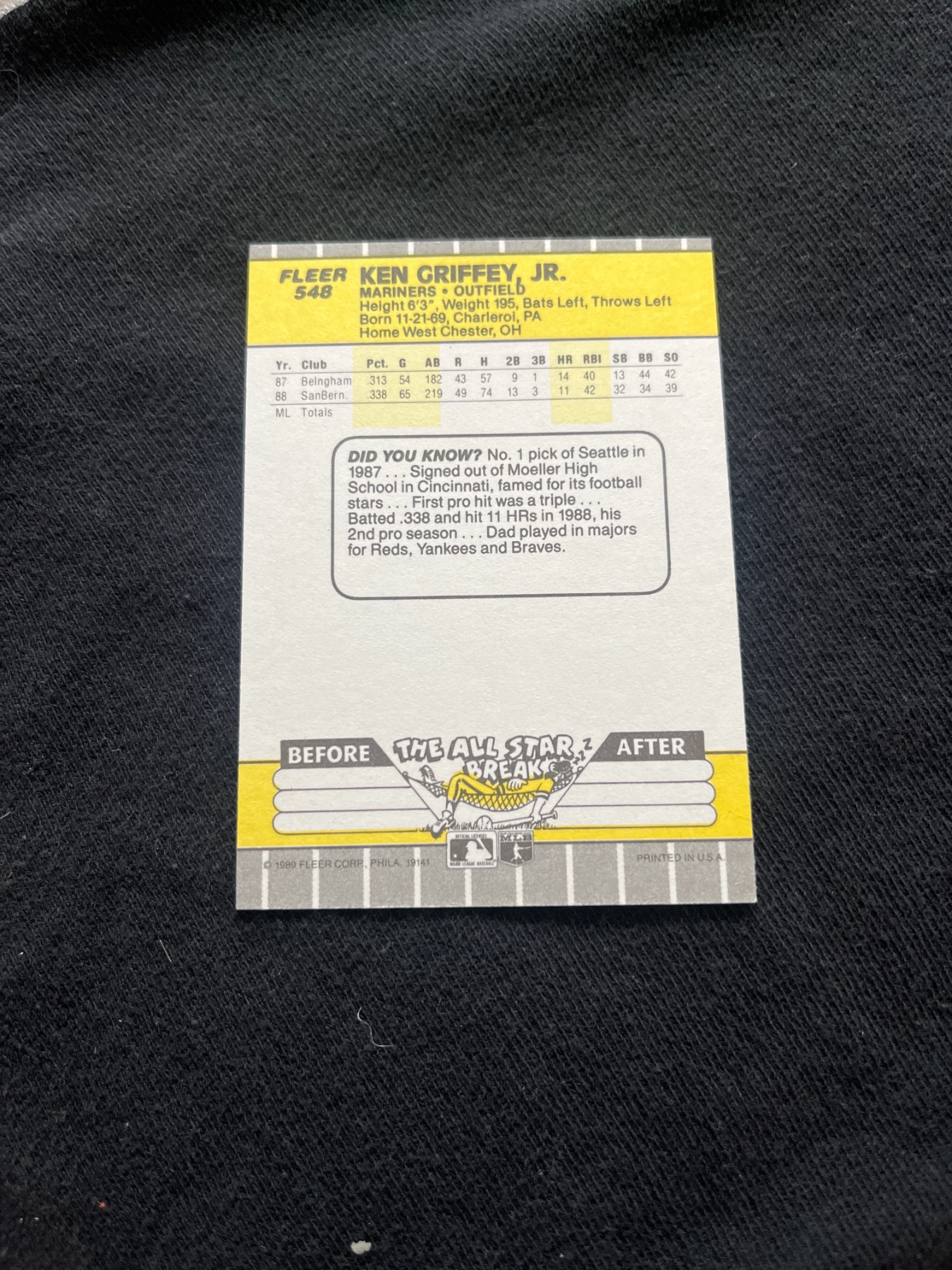 Card back