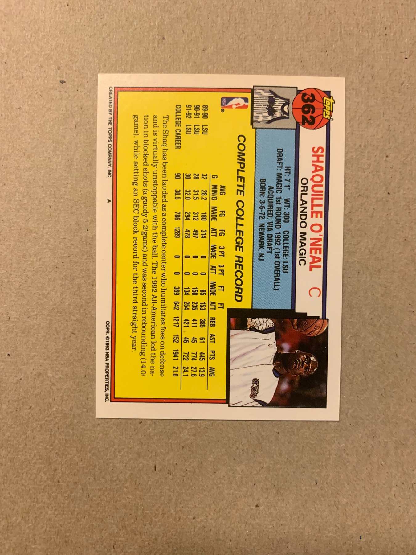 Card back