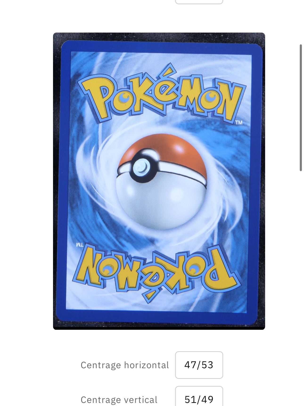 Card back