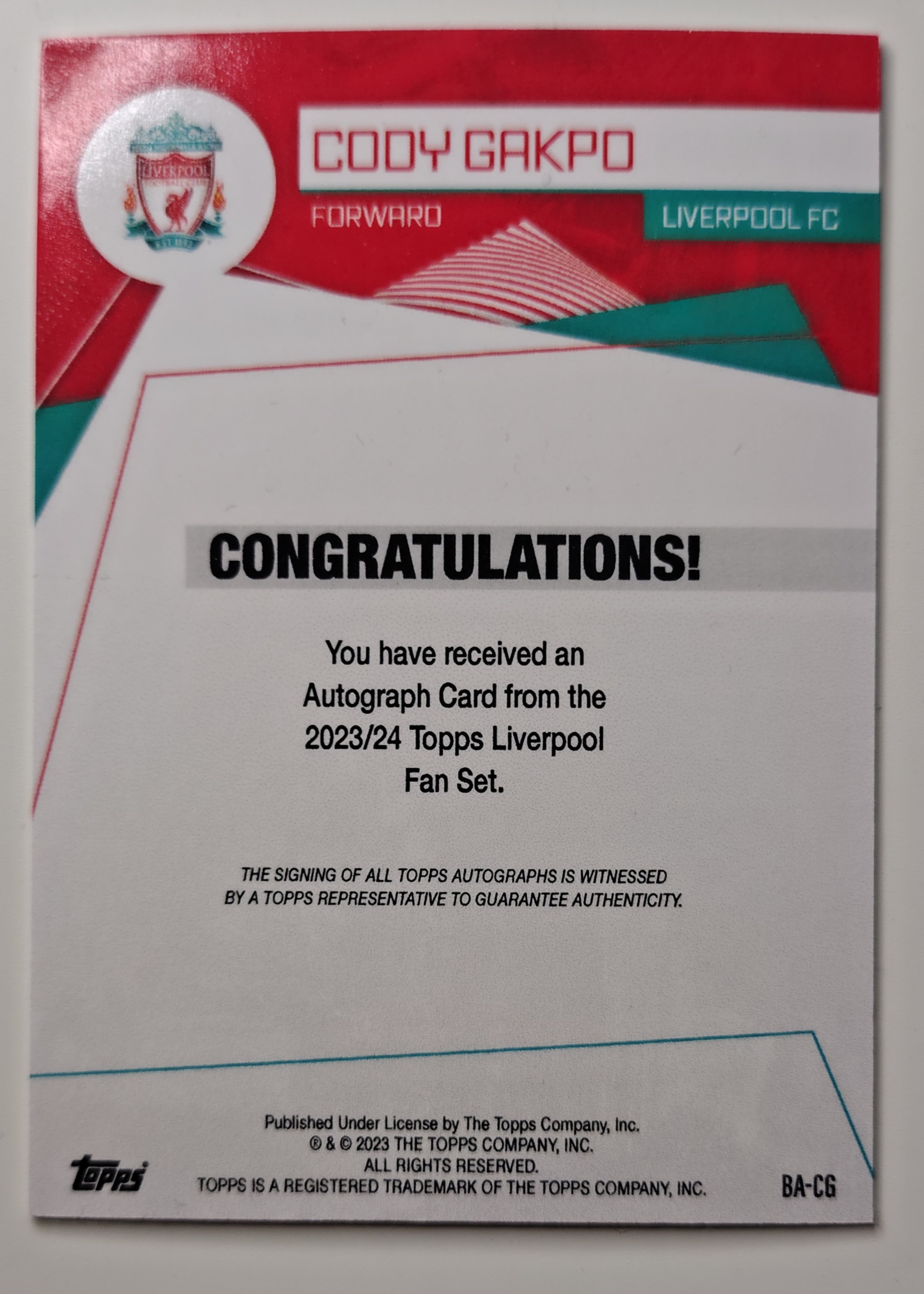Card back
