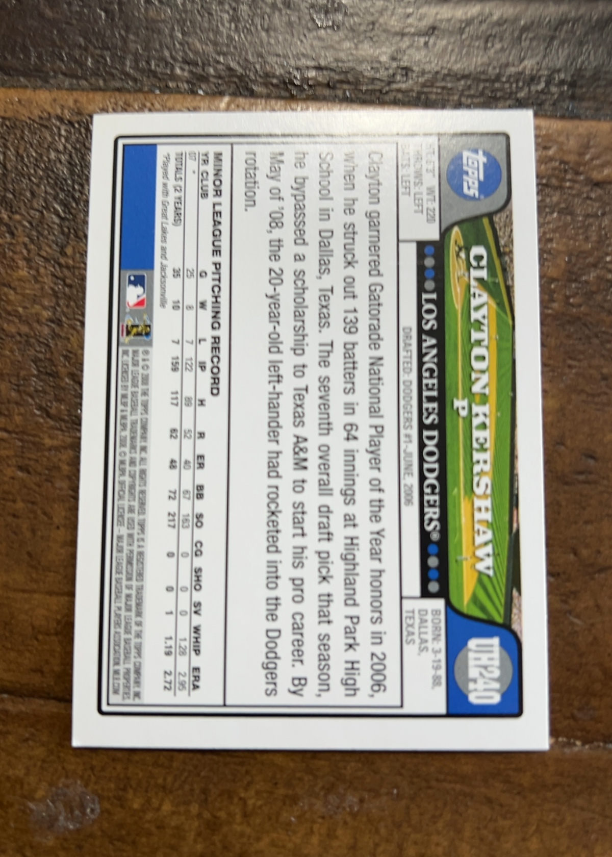 Card back