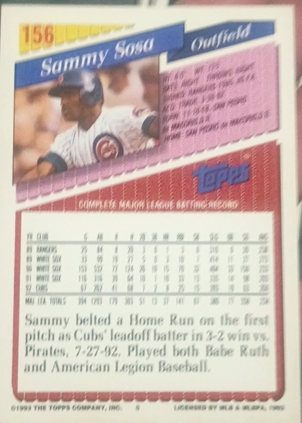 Card back
