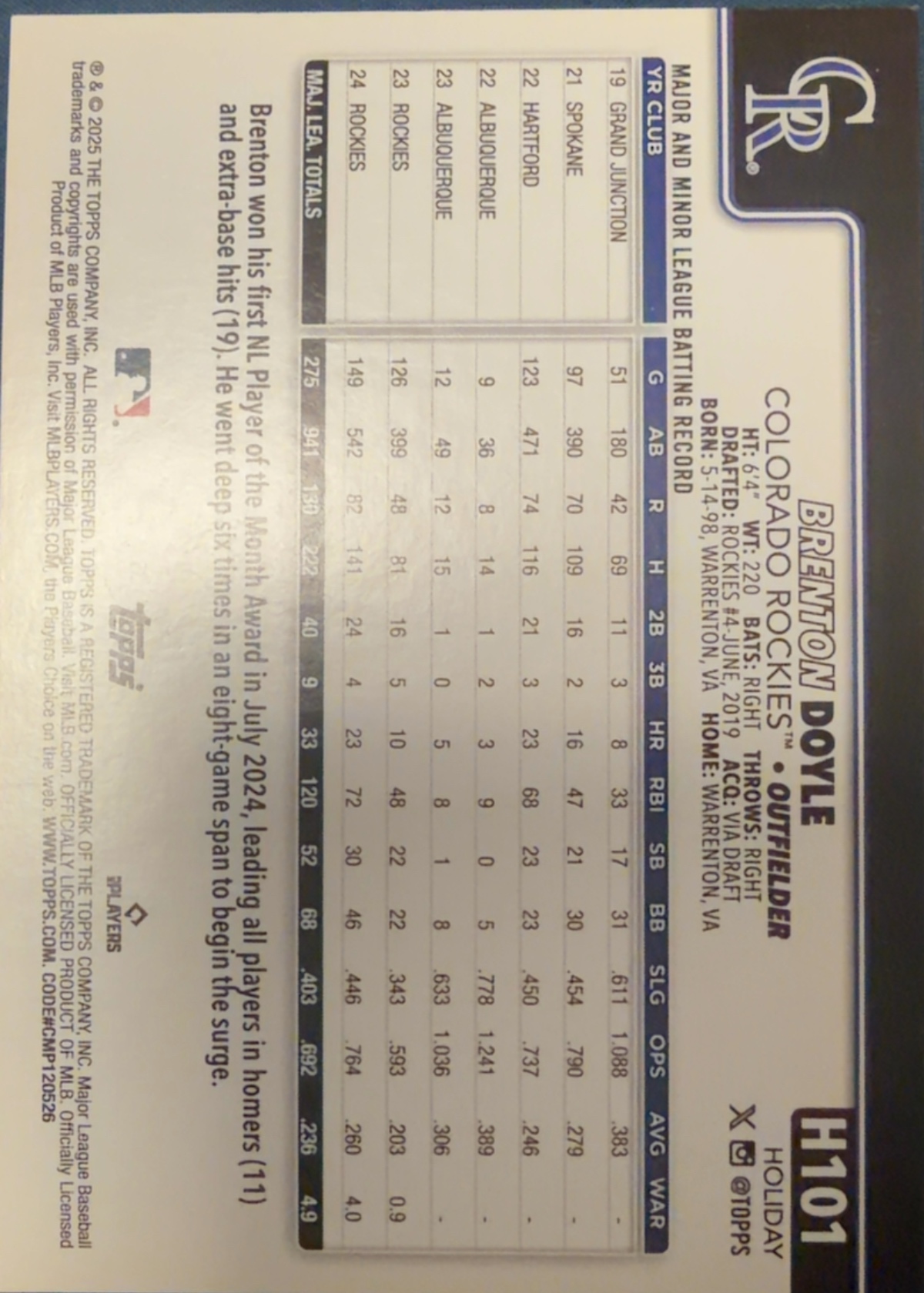 Card back