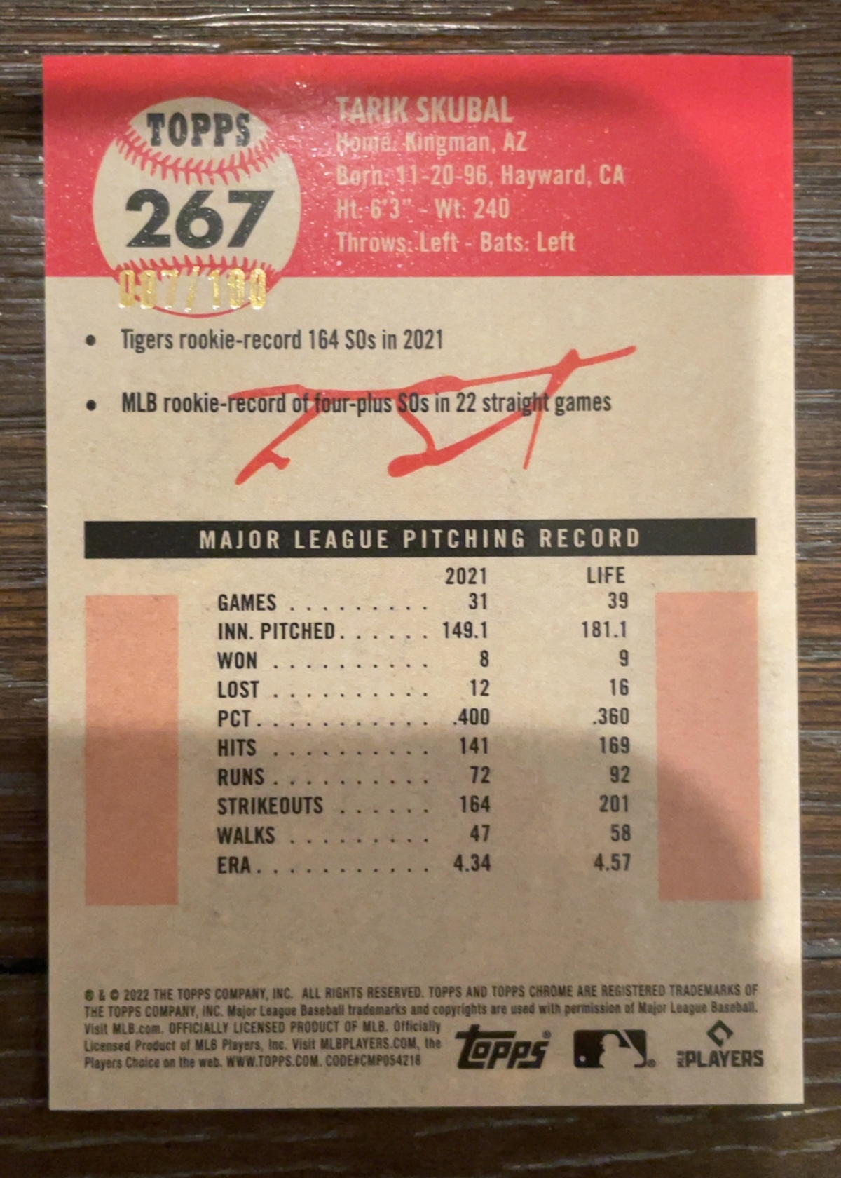 Card back