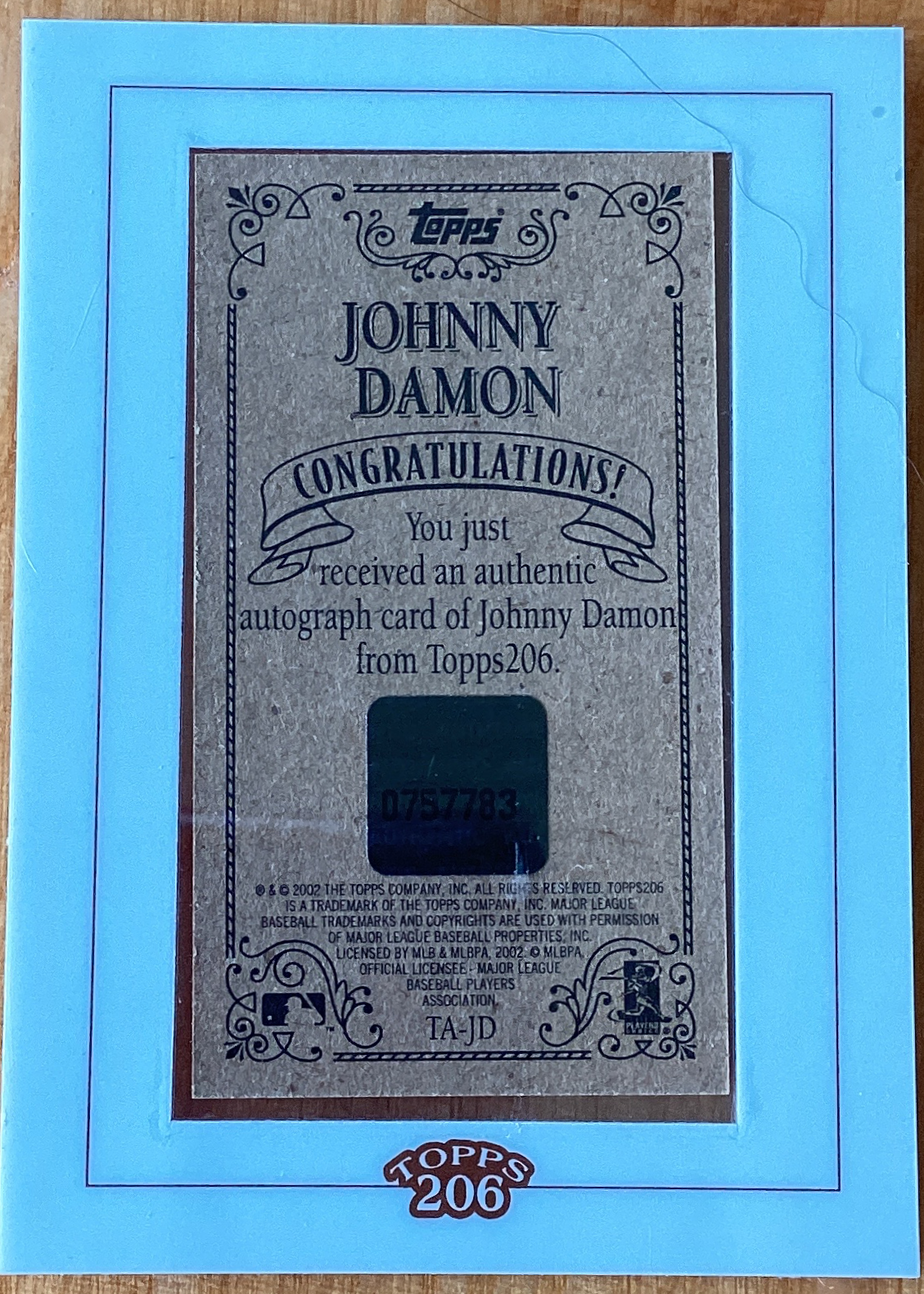 Card back