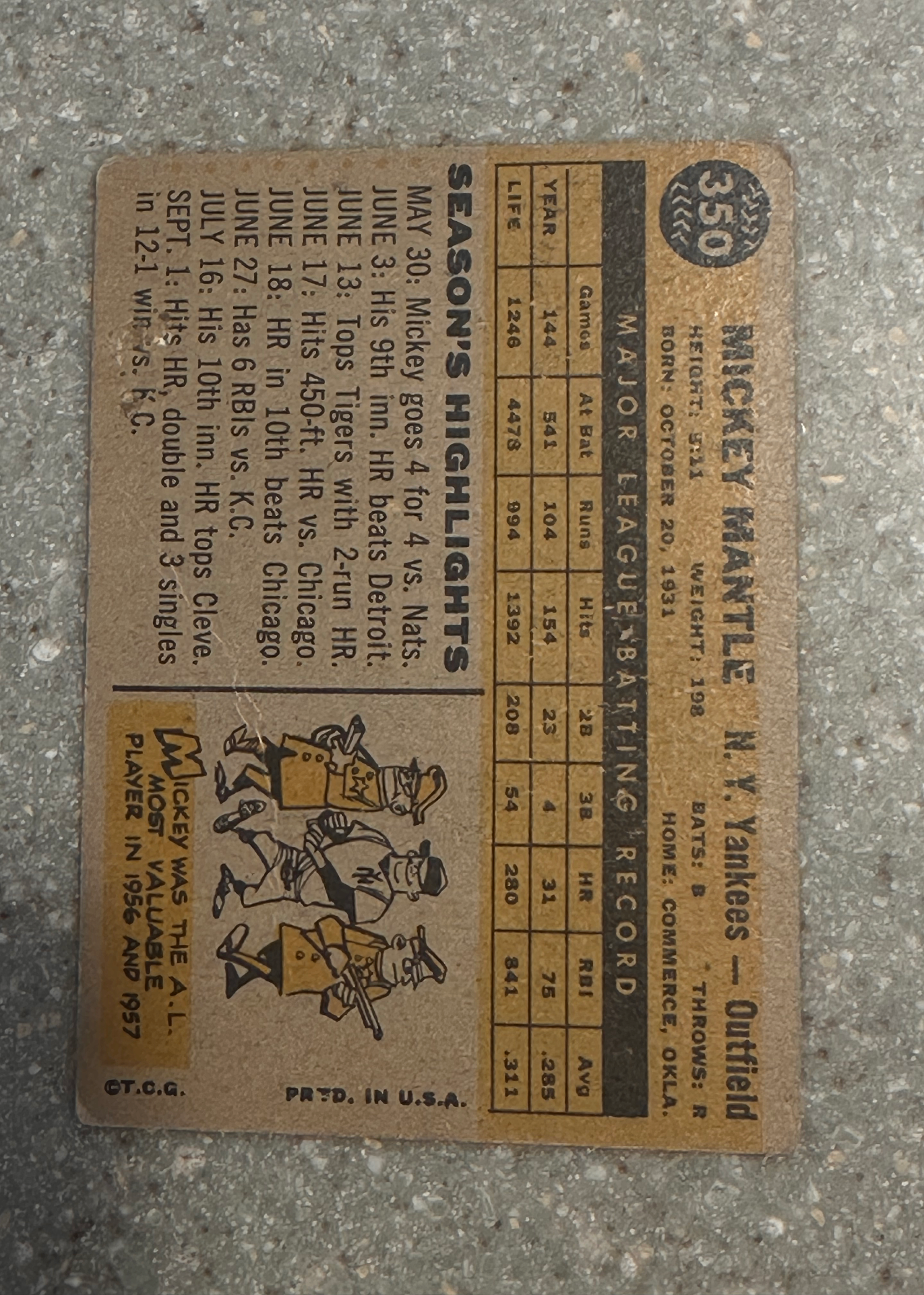 Card back