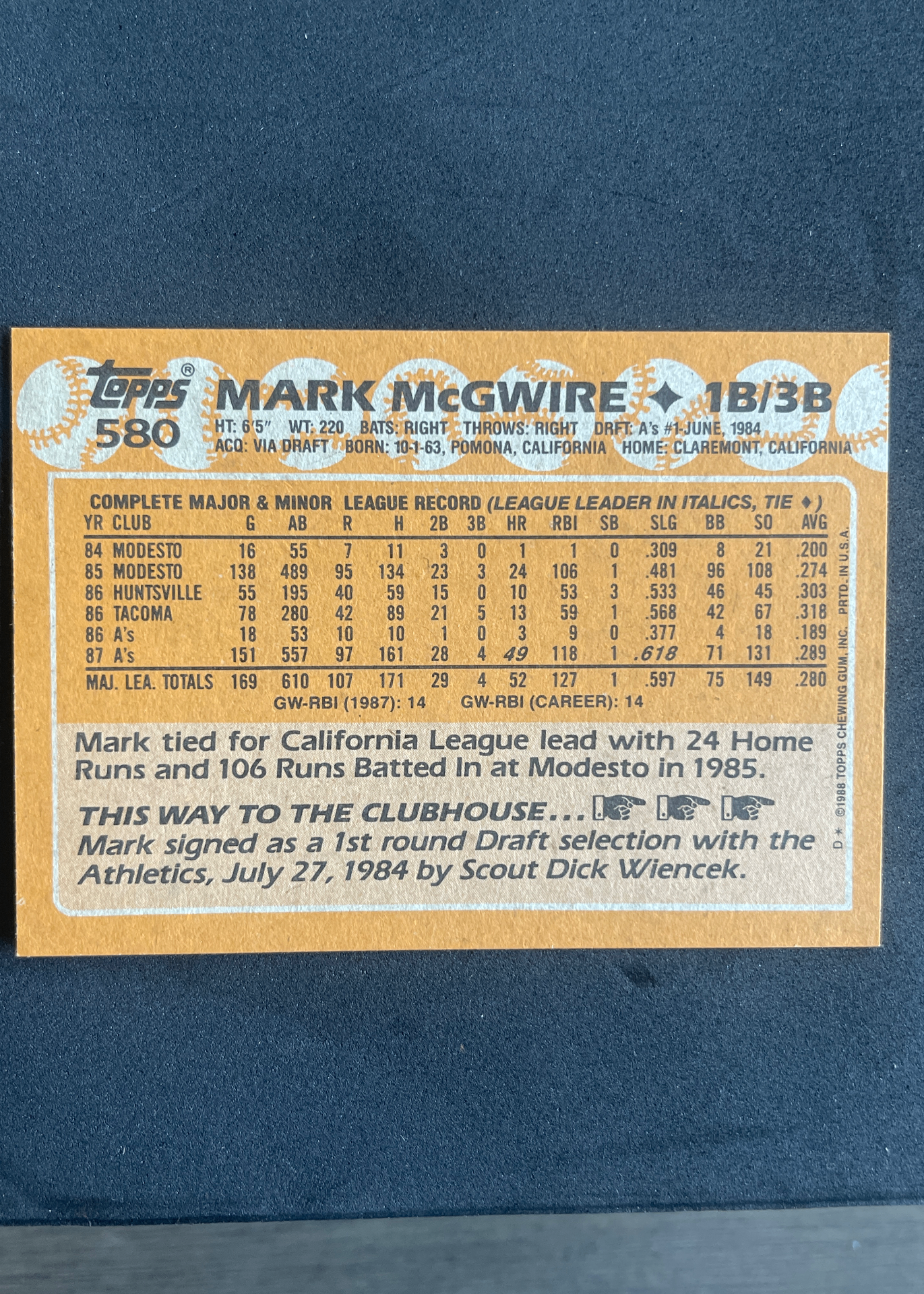 Card back