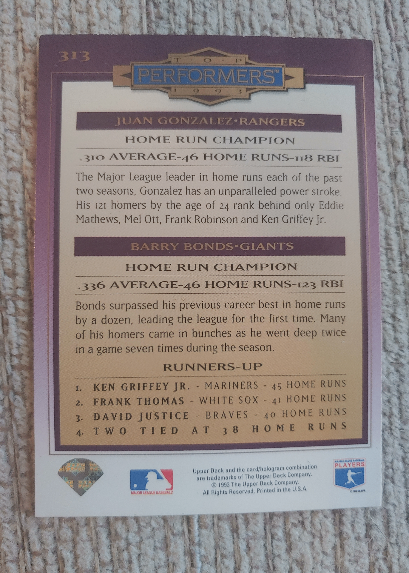Card back