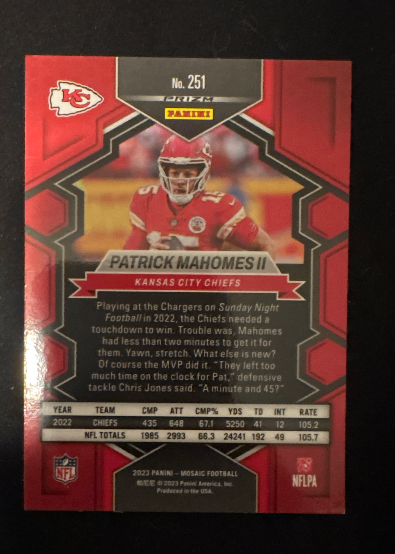 Card back