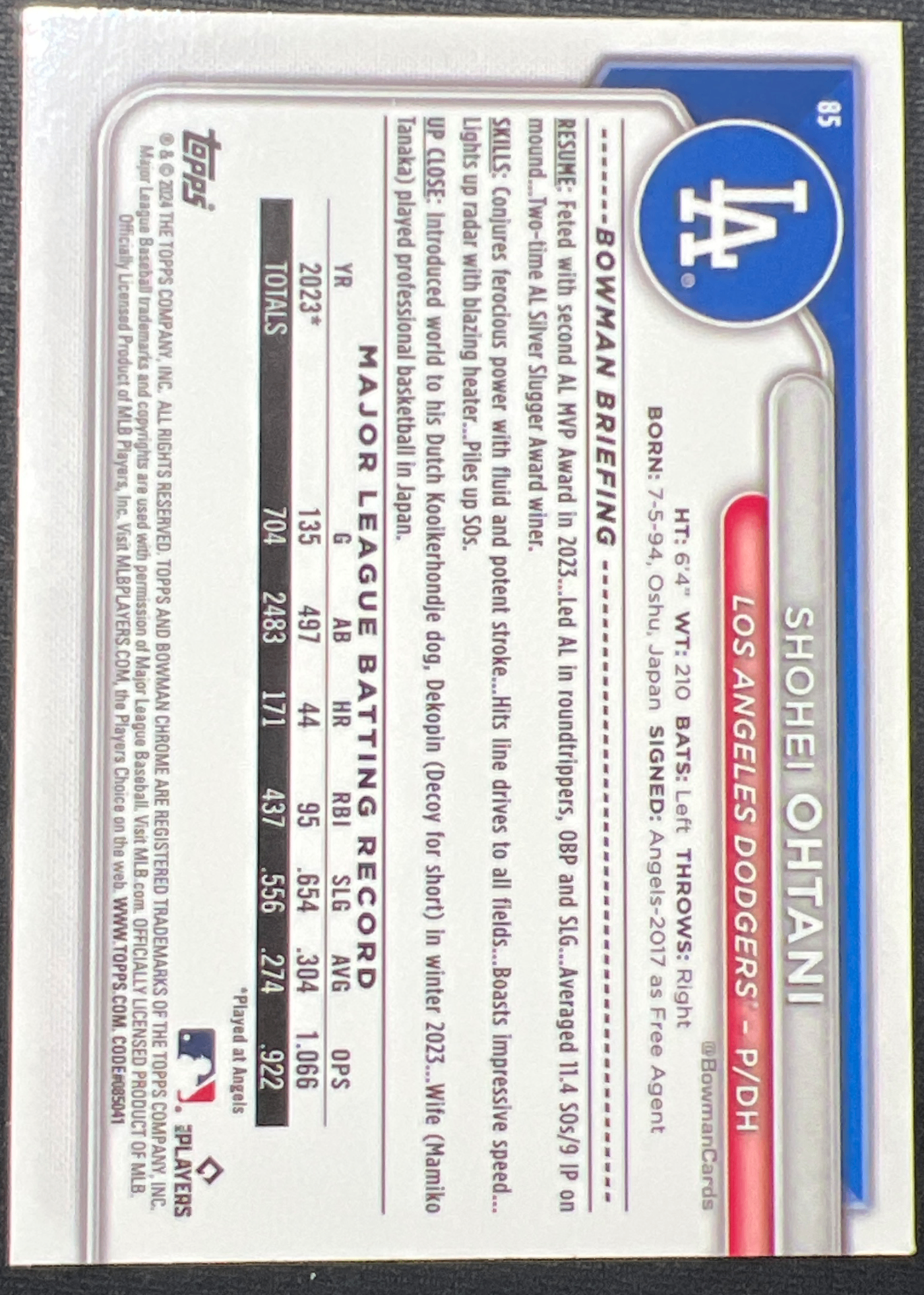 Card back