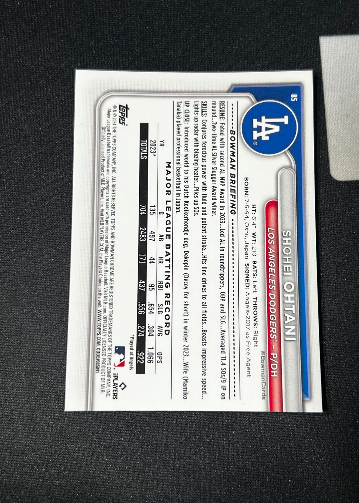 Card back