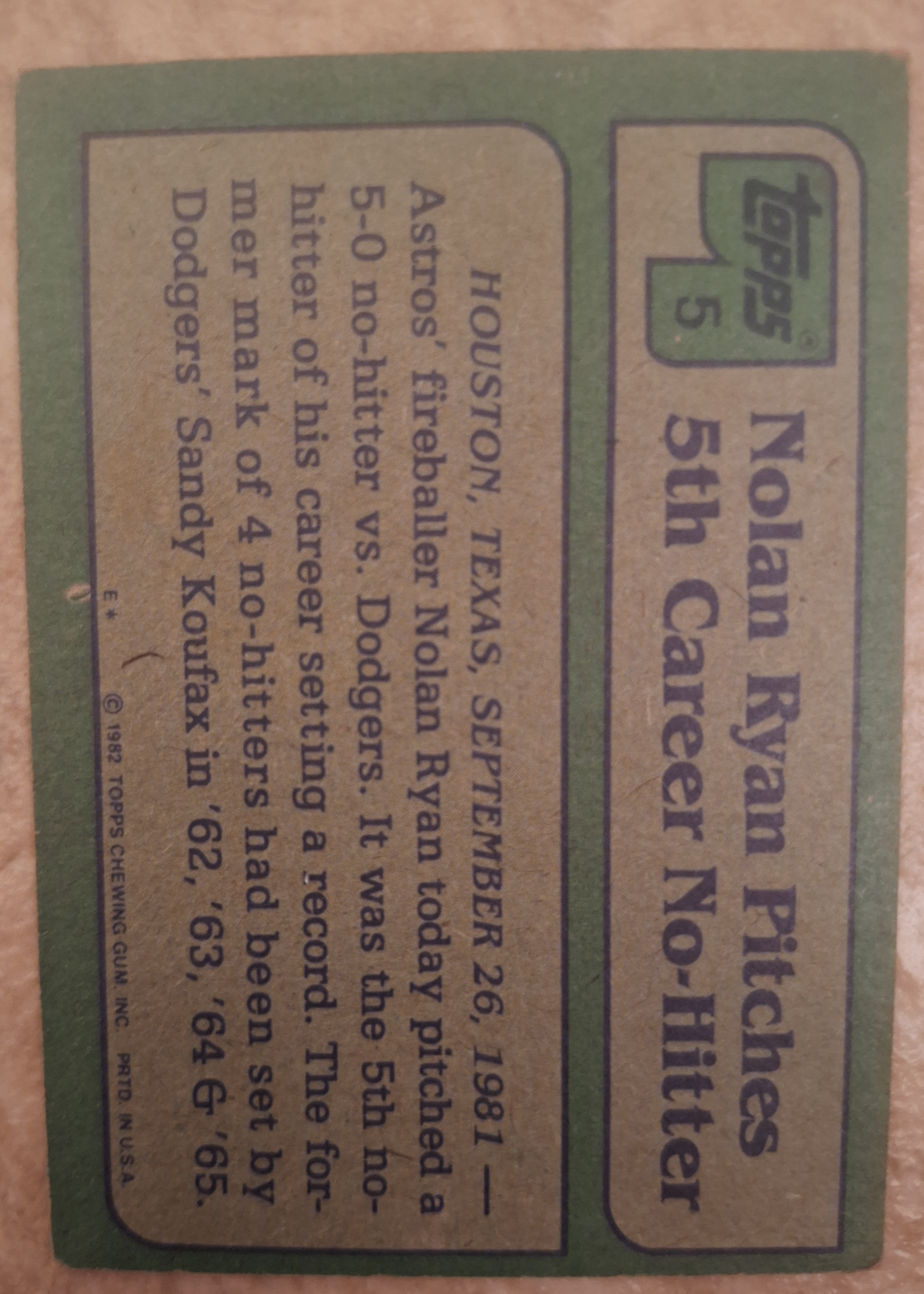 Card back