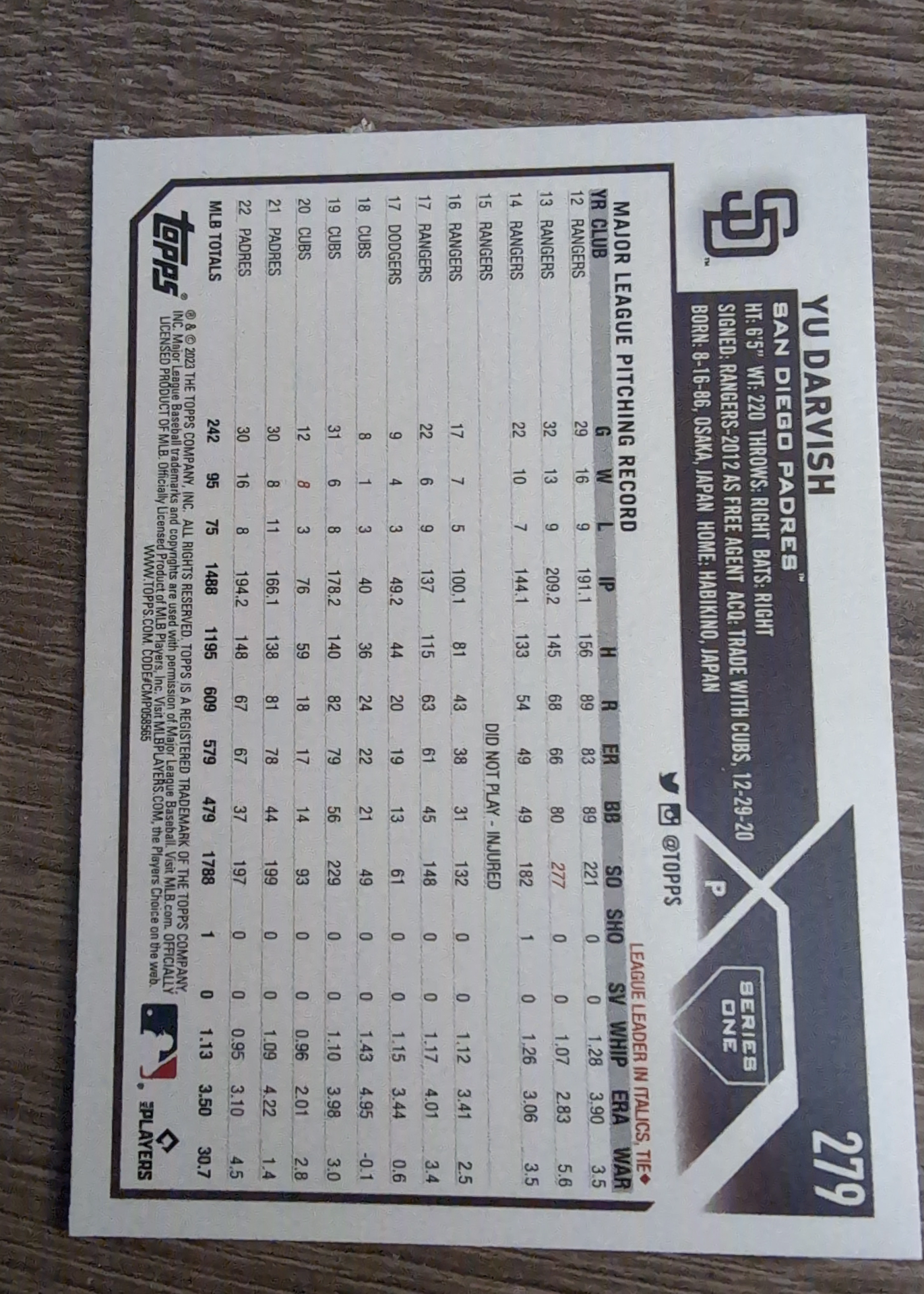 Card back