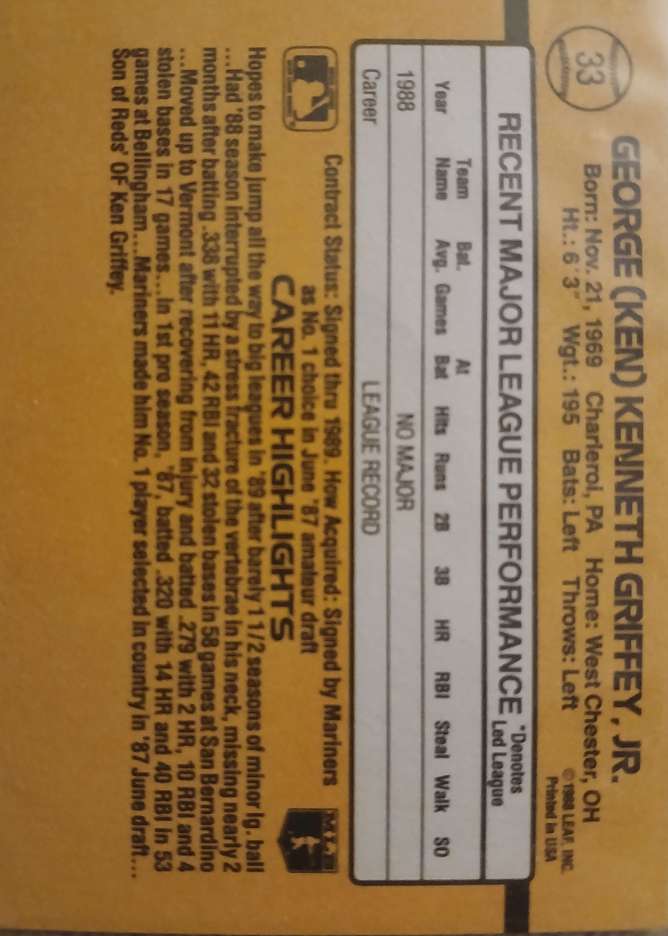 Card back