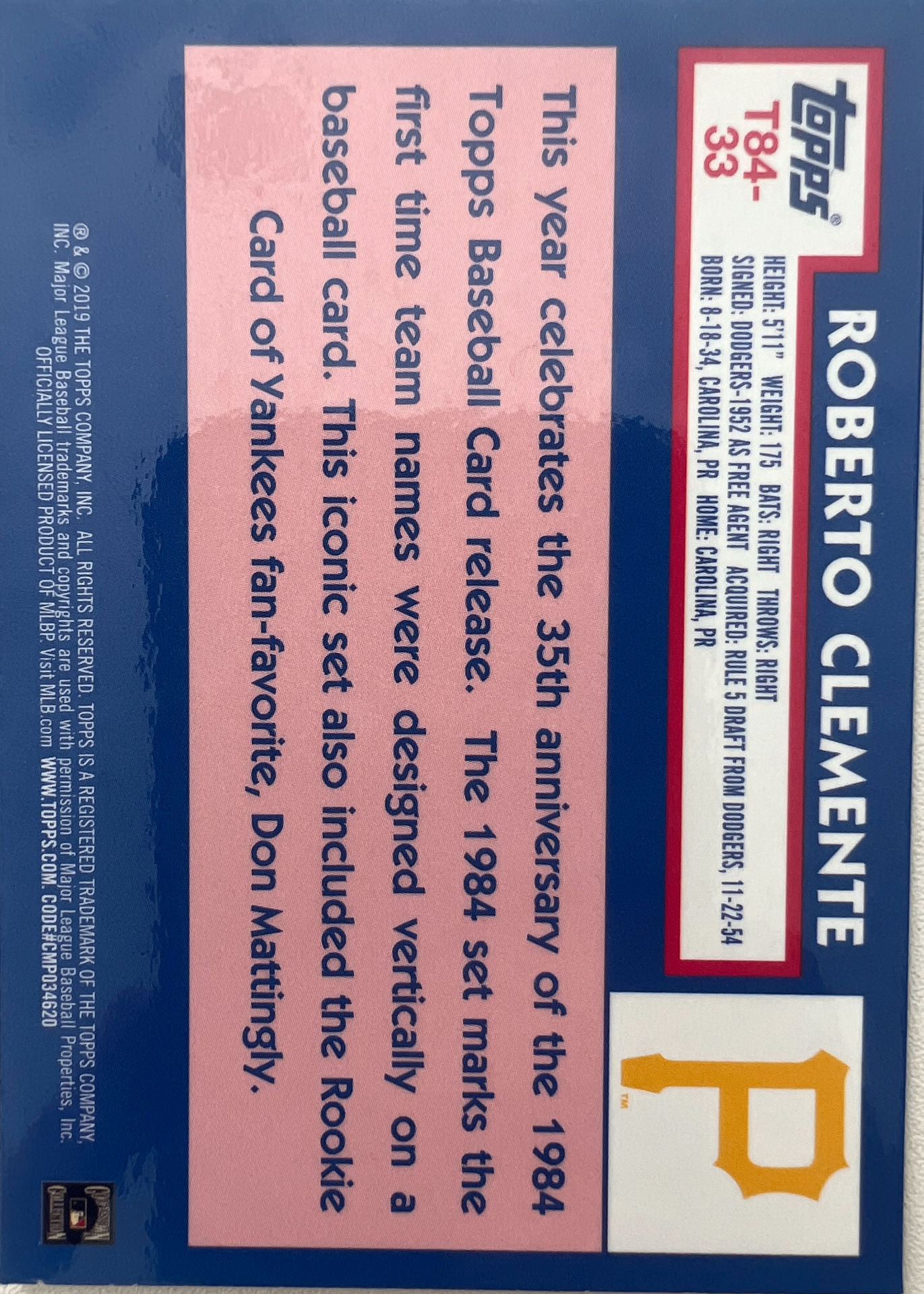 Card back