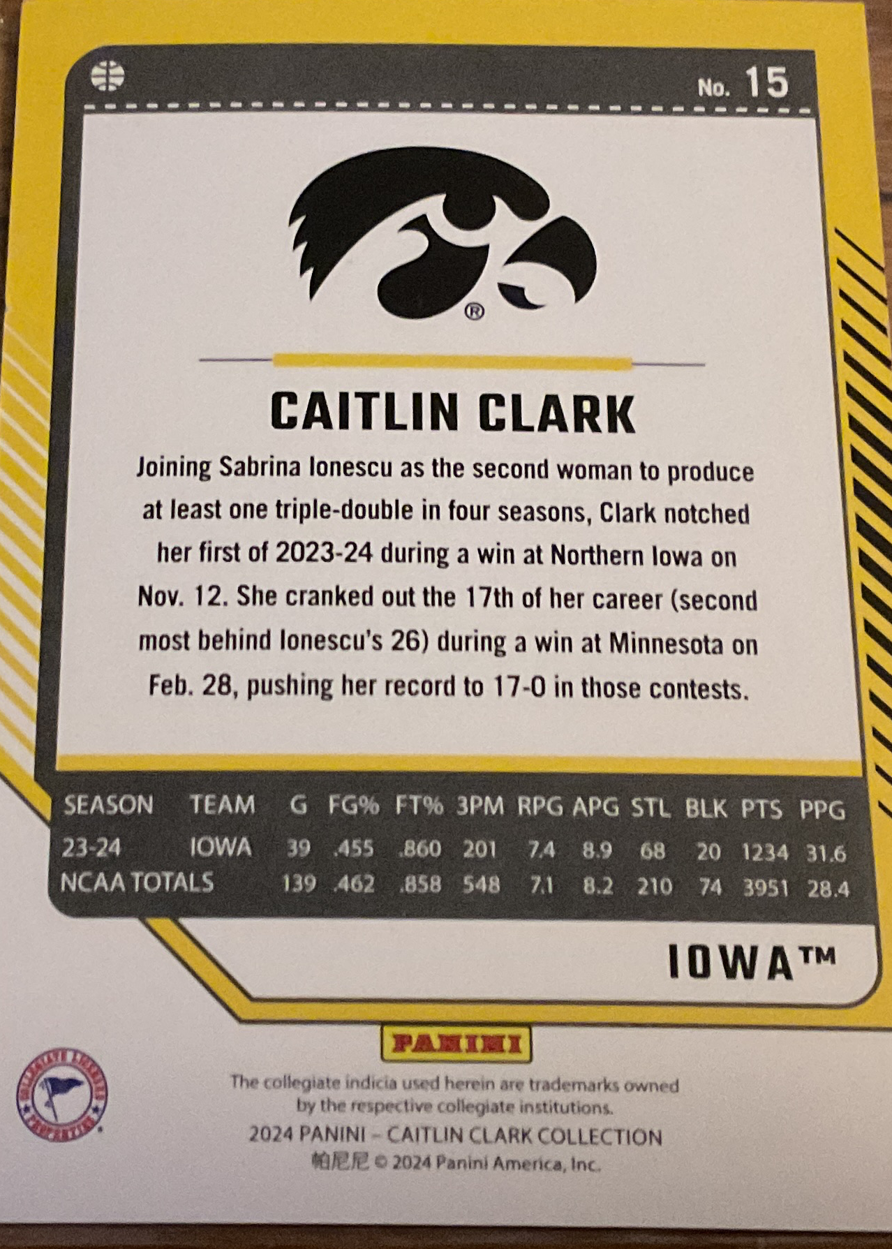 Card back