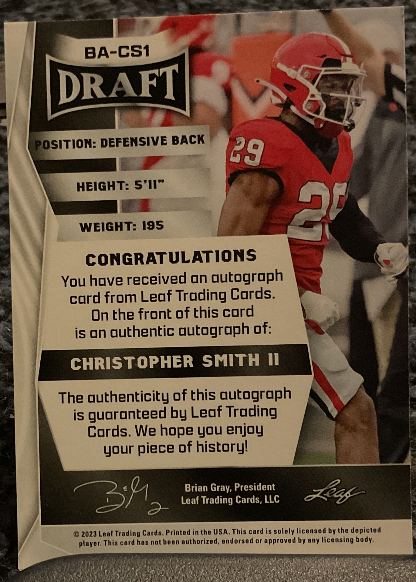 Card back