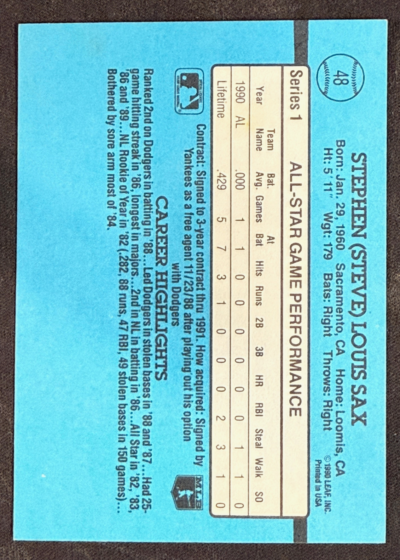 Card back