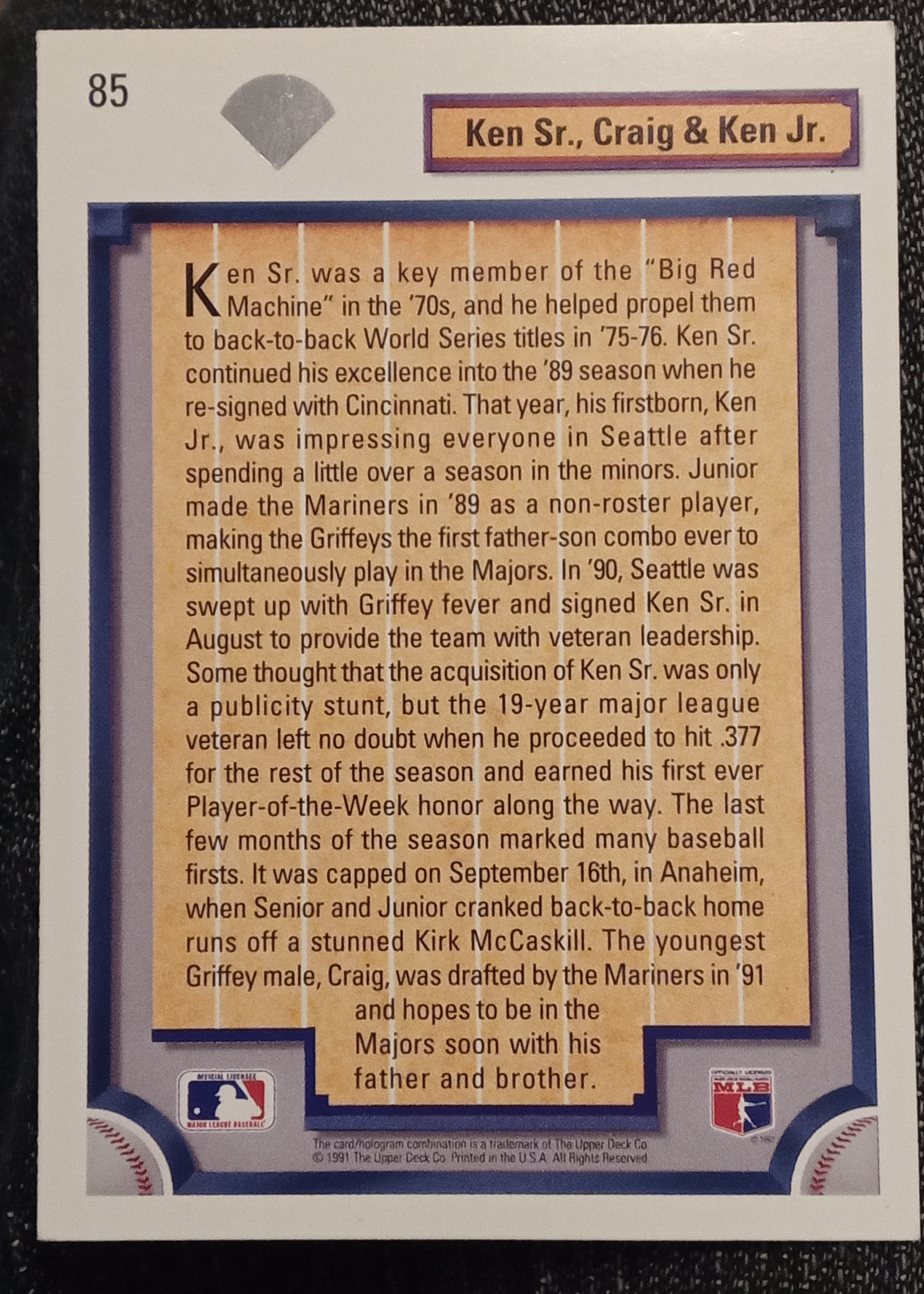 Card back