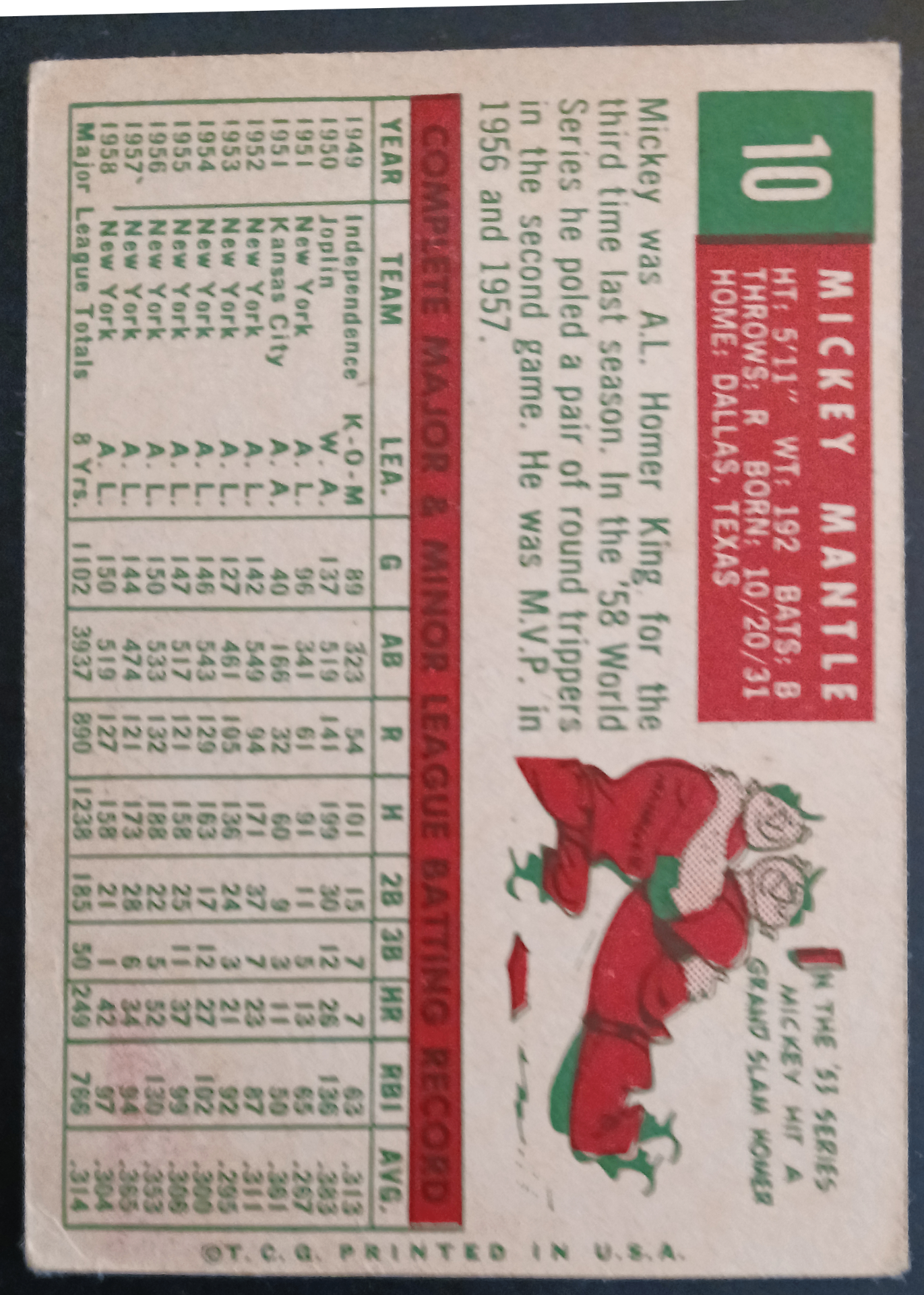 Card back