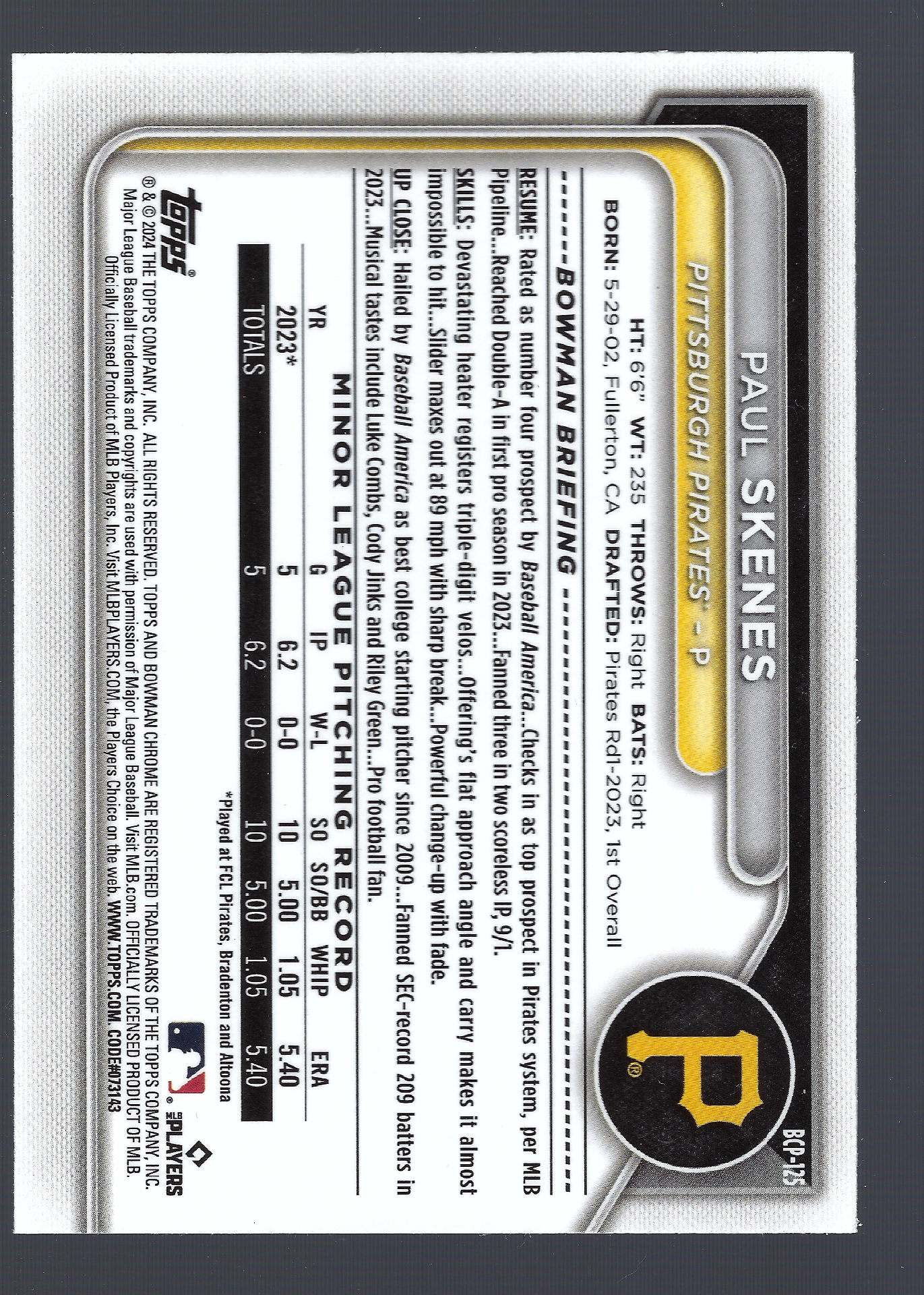 Card back