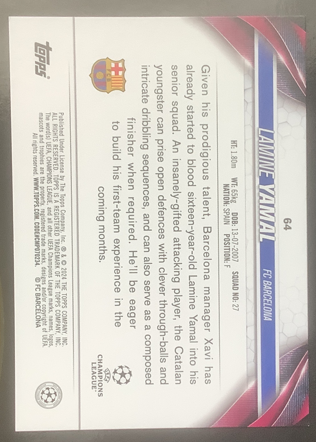 Card back
